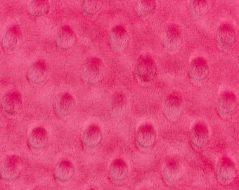 Fuchsia Cuddle Solid Fabric - Shannon Fabrics - Cuddle Dimple in Fuchsia Fabric - 100% Polyester - 58/60 inches wide
