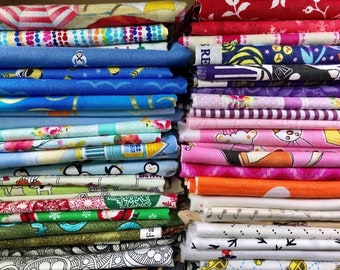 Mystery Grab Bag Surprise Fat Quarter Bundle Quilting Cotton Fabric 10 Surprise Fat Quarters Pick your color.