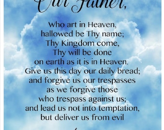 Lord's Prayer Panel - Digital Print - David Textiles -  Quilting Cotton Fabric - Measures 35" by 44"