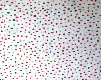 End of Bolt - Measures 1 and a 1/2 yard wide by the WOF - Dotted Fabric - Holiday- Timeless Treasures  - Quilting Cotton Fabric
