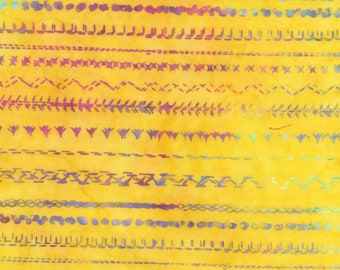 Yellow Batik - Anthology Fabrics - Jacqueline de Jonge - Be Colourful - Quilting Cotton Fabrics - Fabric by the yard - 2250Q-X Neon