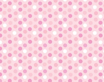 Last Fat Quarter - Dots Pink- Bundle of Joy- Riley Blake Designs - Quilting Treasures Fabric - Quilting Cotton Fabric