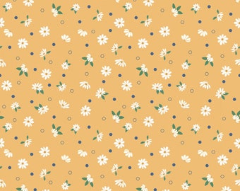 Daisy Fields - Beverly Mc Cullough Collection - Riley Blake Designs - 100% Cotton - Quilting Cotton Fabric- Yellow Floral Fabric