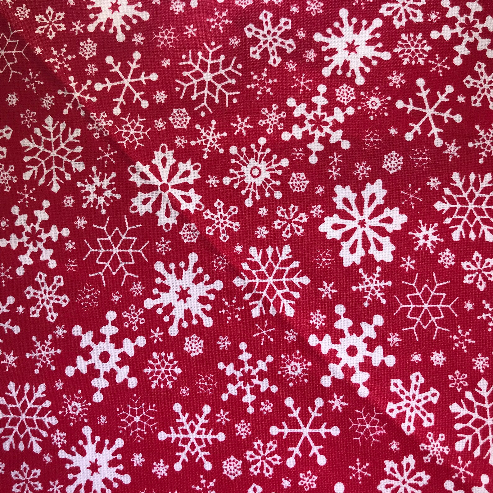 Red Christmas Fabric Quilting Cotton Fabric Fabric by the Etsy