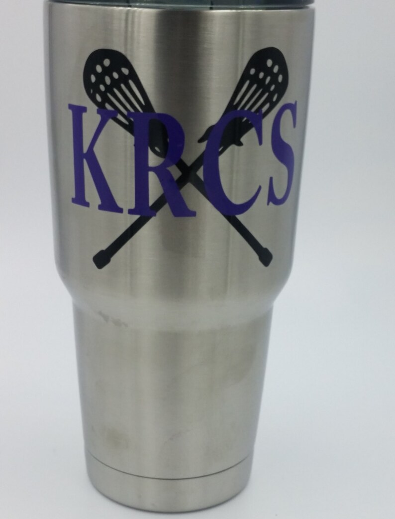 Yeti Lacrosse decal monogram Personalized decals Car Etsy