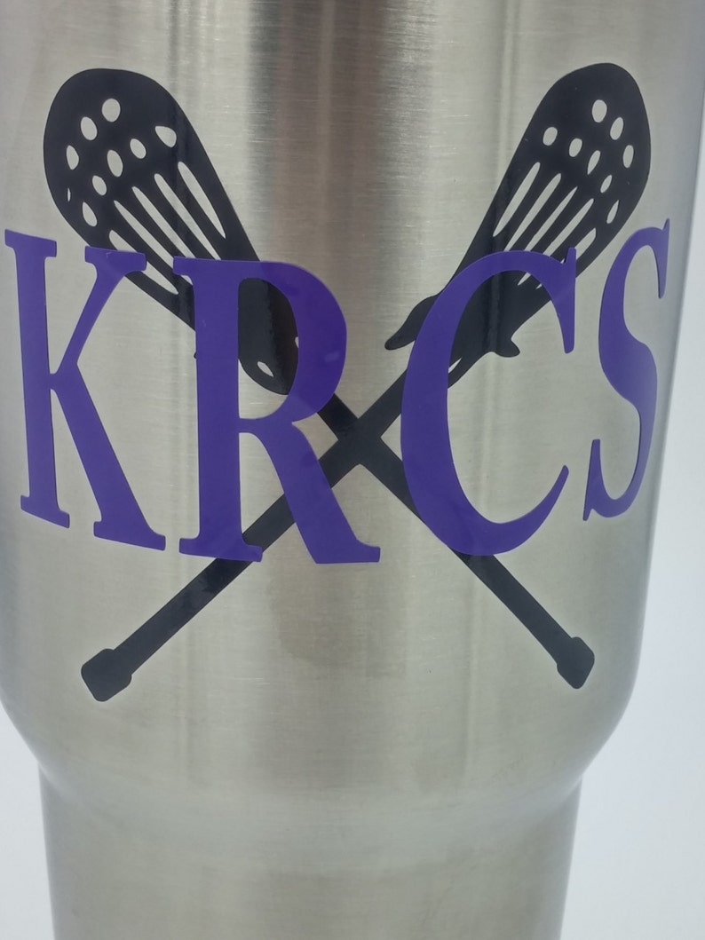 Yeti Lacrosse decal monogram Personalized decals Car Etsy