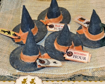 Primitive Witch Hat EPattern / Halloween bowl fillers sewing pattern / digital download MK-8