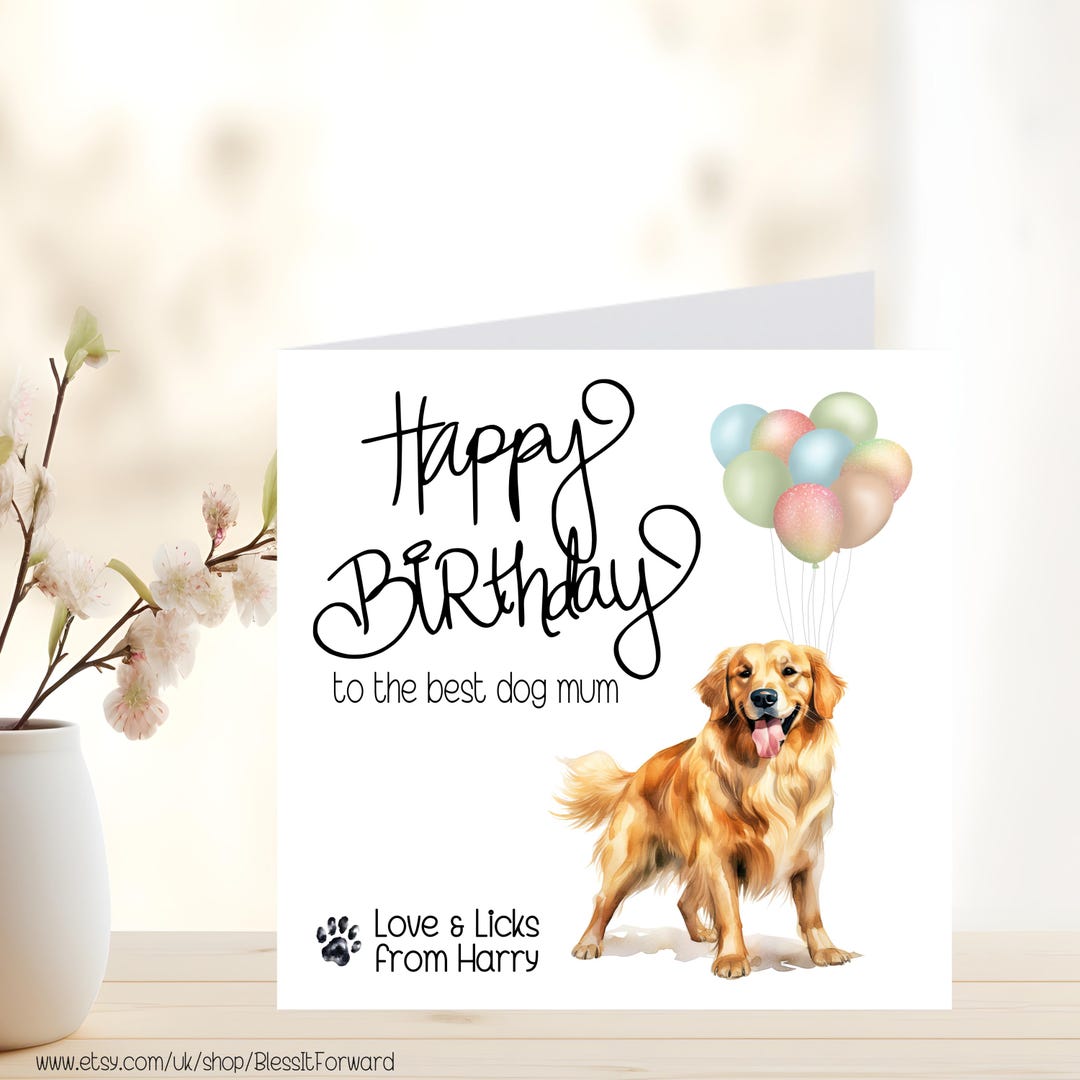 Happy Birthday Card From the Dog, Card for Dog Parent, Card for Dog ...