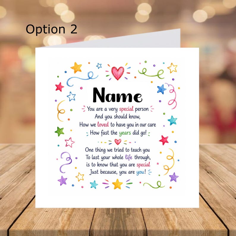 Personalised Childcare Leaving Card: Teacher, Nursery, Childminder - Etsy