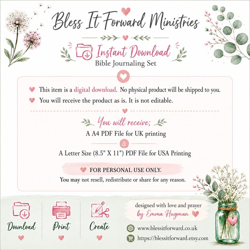 Bible Journaling Printables Christian | Prayer Journal Kit | Faith ...