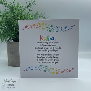 Just as You are Card Childcare Leaving card Childminder Teacher Nursery Printed Card image 1