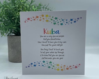 Just as You are Card - Childcare Leaving card - Childminder - Teacher - Nursery - Printed Card
