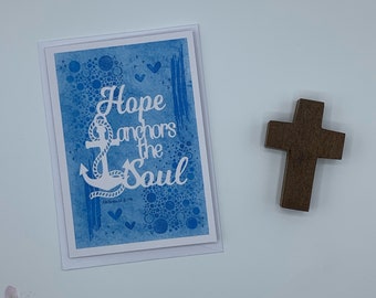 Hope anchors the Soul Card - Printed Card - Christian Faith Card - Bible Verse Card