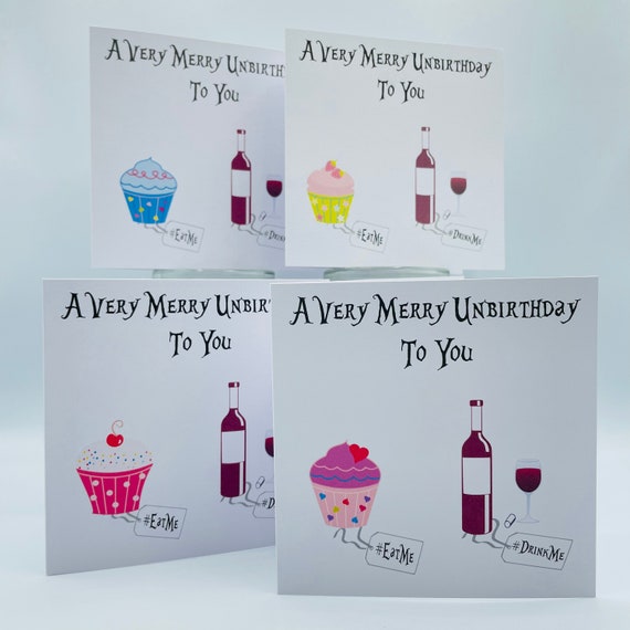A Very Merry Unbirthday to You Birthday Card Alice in | Etsy