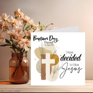 Adult Baptism card, Baptism card, on your baptism, baptism day