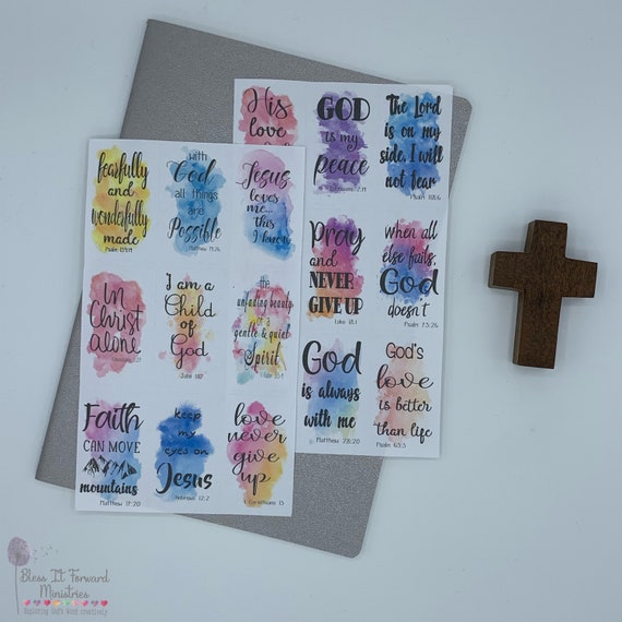 Bible Journaling Stickers Set 3 Christian Faith Stickers Bible Verse  Stickers Scripture Stickers 