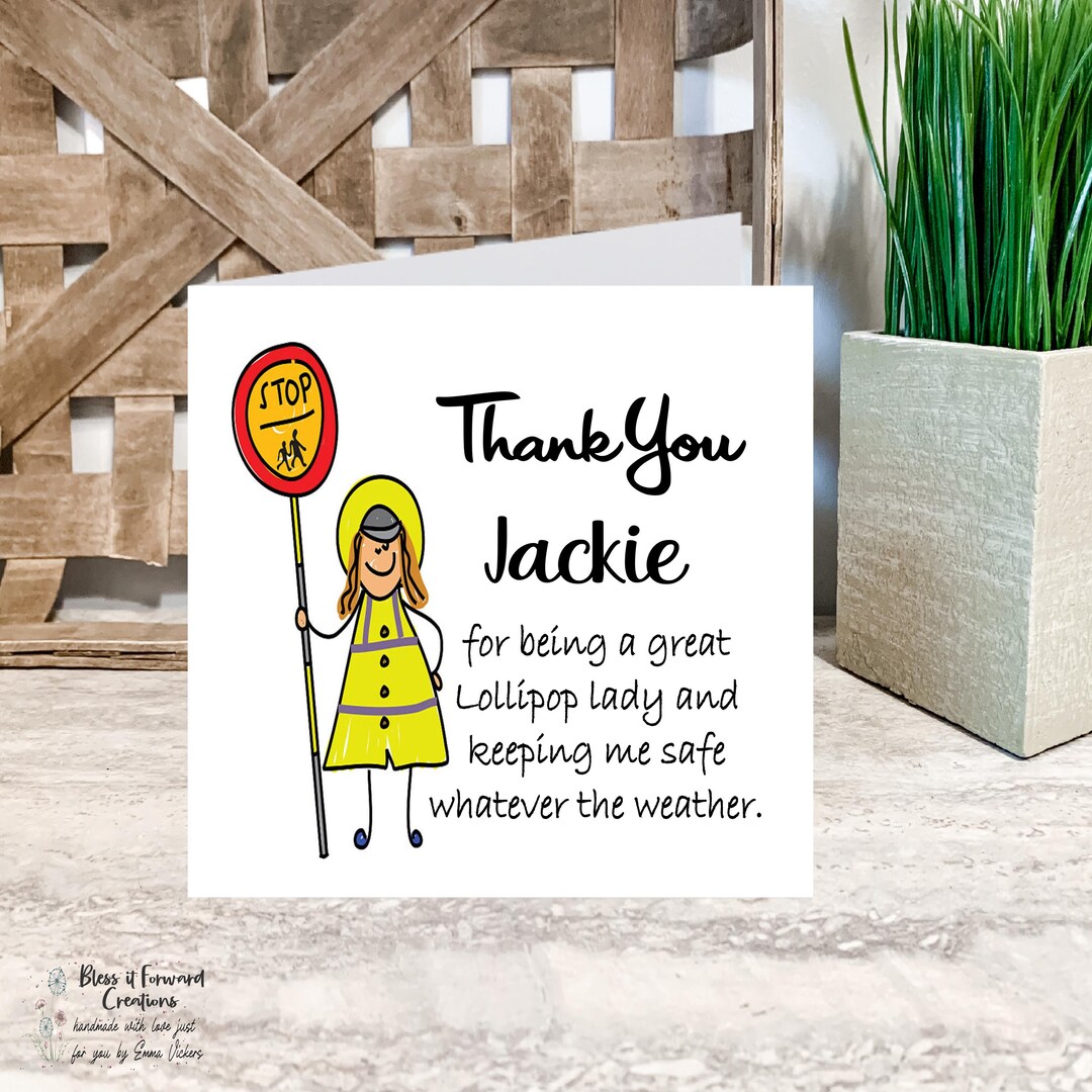 Lollipop Lady Thank You Card: School Crossing Officer
