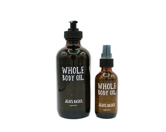 Whole Body Oil - Unisex Body Oil, Natural Body Serum, Natural Body Products, Gifts For Her, Gift For Him, Holiday Bath and Body, Vegan Body