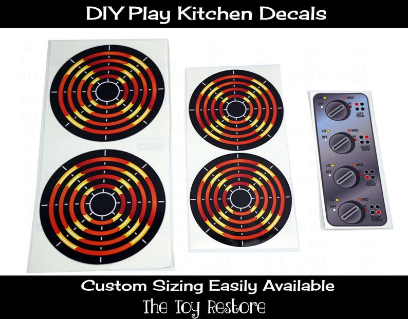 play kitchen replacement stickers