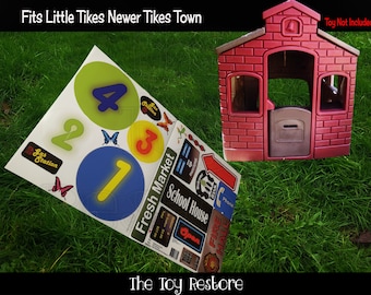 The Toy Restore Replacement Stickers Fits Little Tikes Newer Tikes Town Playhouse Decals