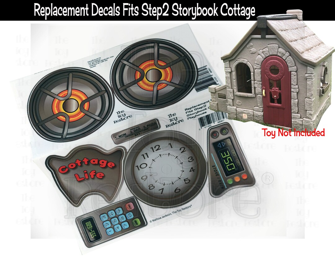 Toy Restore Replacement Stickers Fits Step2 Storybook Cottage