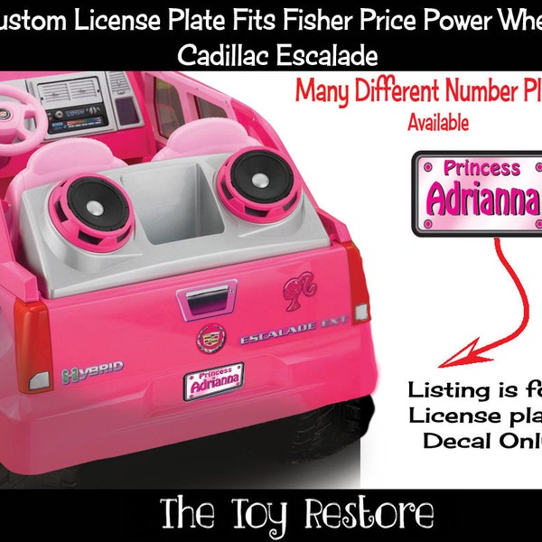 Power Wheels License Plate Etsy