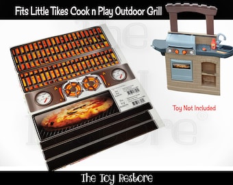Toy Restore Replacement Stickers fits Little Tikes Cook 'n Play BBQ Grill Pizza