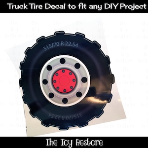 Naklejki zamienne na opony ciężarówek Toy Restore pasują do projektów DIY, Little Tikes, Step2, drewnianego samochodu Ikea Kura Toddler Twin Bed