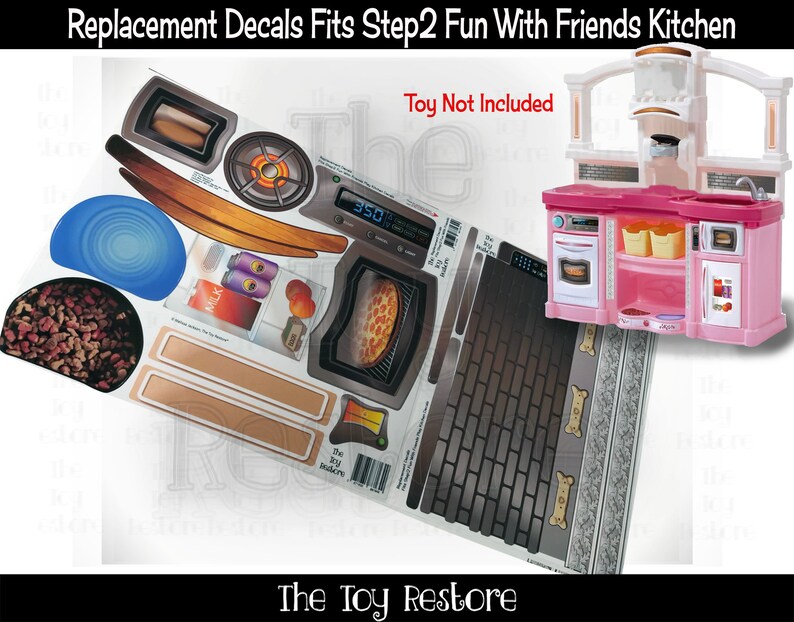 The Toy Restore Replacement Stickers Fits Step2 Fun With Friends Play ...