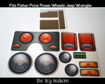 Power Wheels CBG61 Jeep Wrangler Label Decal Sheet Genuine Fisher Price 