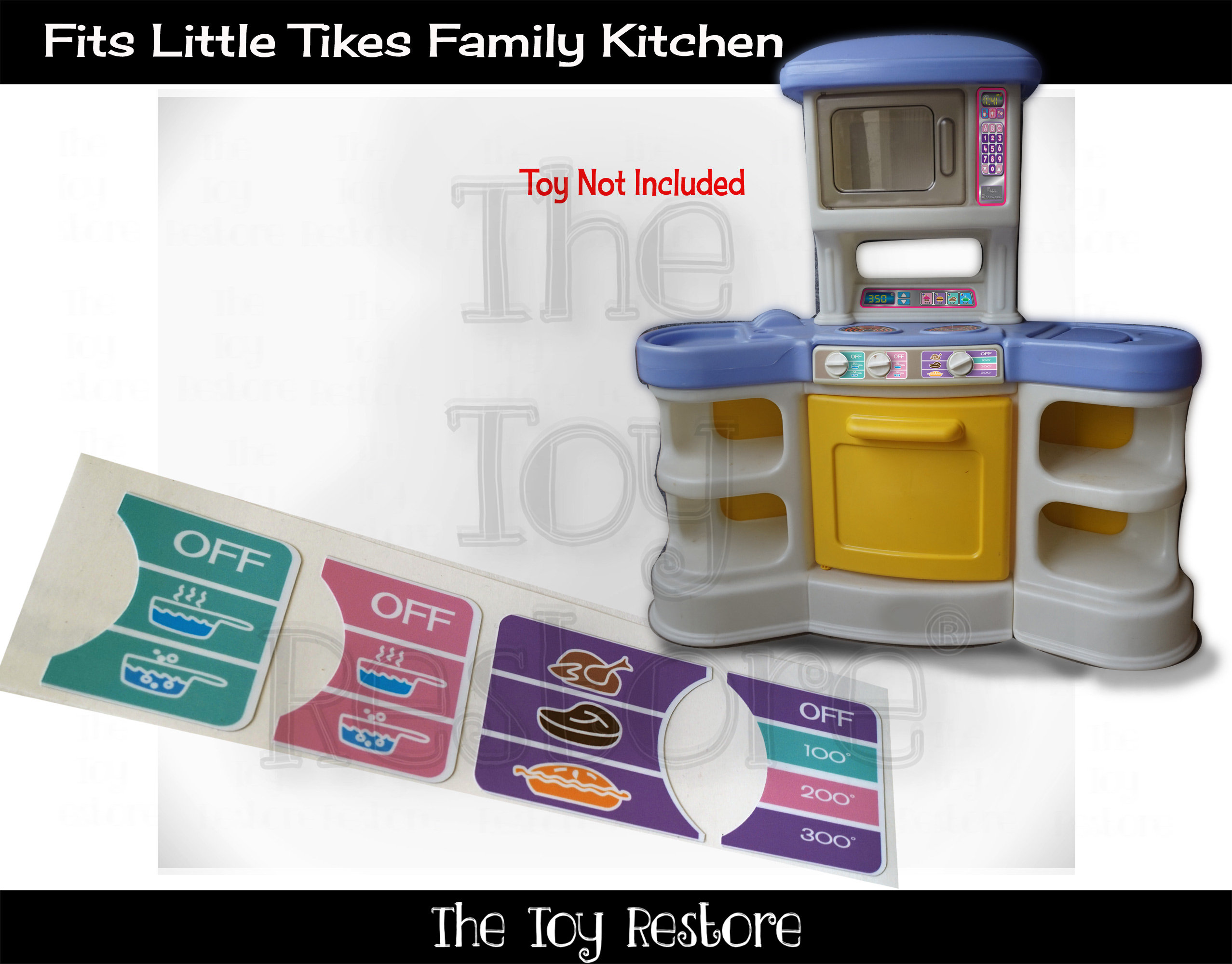 The Toy Restore Replacement Stickers Spare Decals for Vtg Little