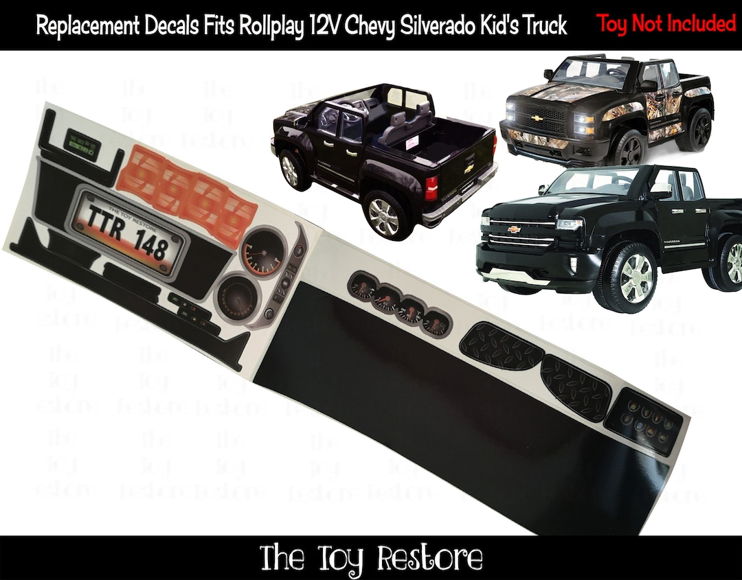 The Toy Restore Replacement Stickers Fits Rollplay Chevy Silverado Truck 12 volt Battery powered Ride on Set Etsy