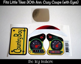 The Toy Restore Replacement Stickers for 30th Anniversary Little Tikes Tykes Cozy Coupe Has Eyes Car John Deere Colors