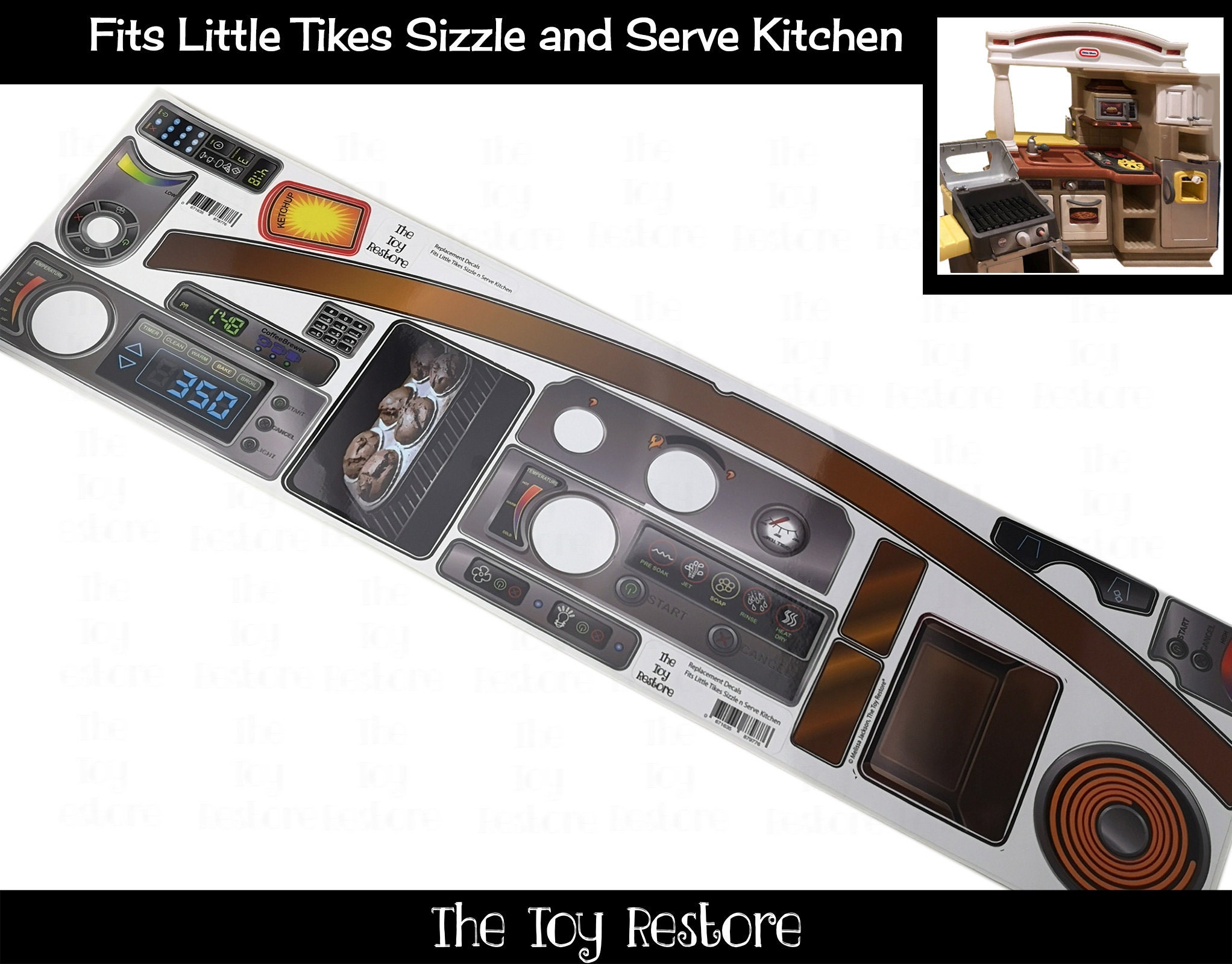 Play Kitchen Decals Replacement Stickers Fits Little Tikes Etsy