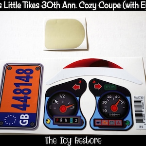 Matrícula del Reino Unido: nuevas calcomanías de repuesto para el coche Little Tikes Tykes Cozy Coupe Has Eyes del 30.° aniversario