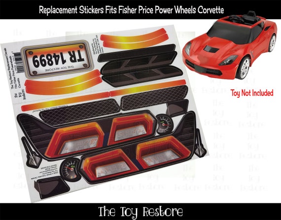 The Toy Restore Replacement Stickers Fits Fisher Price Power Wheels Corvette Older Model Etsy Canada