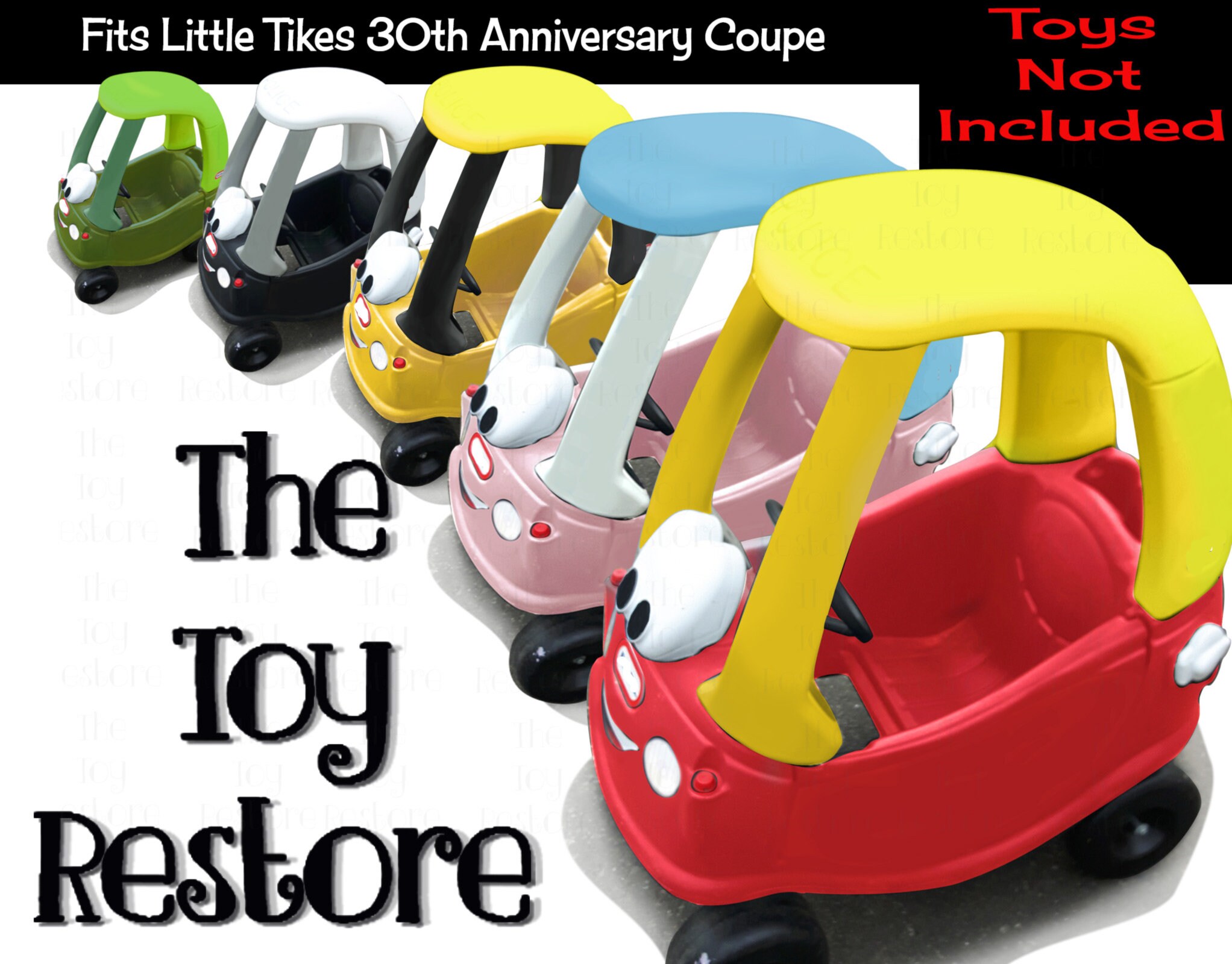 The Toy Restore Replacement Decals Fits Little Tikes 30th Anniversary Cozy Coupe Police Patrol Car Etsy UK