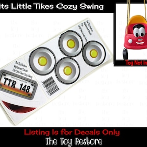 Naklejka zastępcza Toy Restore pasuje do huśtawki samochodowej Little Tikes Cozy Swing Car