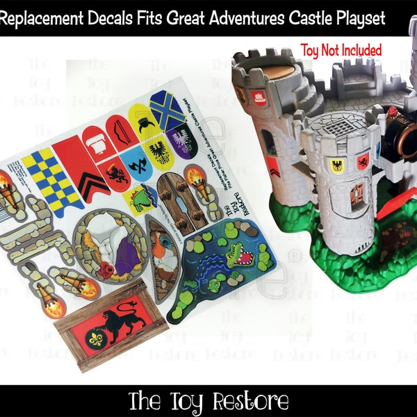 The Toy Restore Replacement Stickers Fits Fisher Price Great Adventures Castle Playset