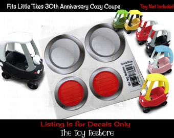 Headlights and Tail Lights Decals Replacement Stickers for 30th Anniversary Little Tikes Tykes Cozy Coupe Car