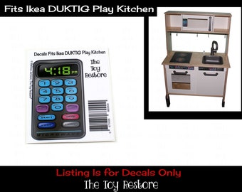 The Toy Restore Replacement Stickers for Ikea DUKTIG Play Kitchen Decals Microwave Dial only