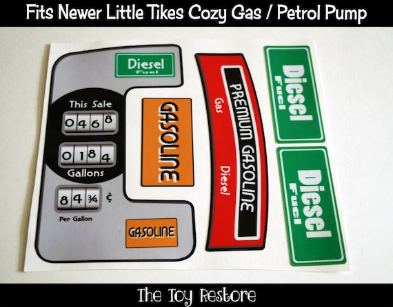 The Toy Restore Replacement Stickers for Little Tikes Gas Pump