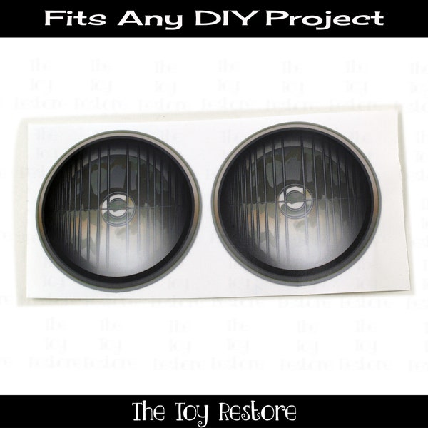 The Toy Restore Headlight Decals Replacement Stickers fits DIY Projects, Little Tikes, Step2 Wood Truck Car