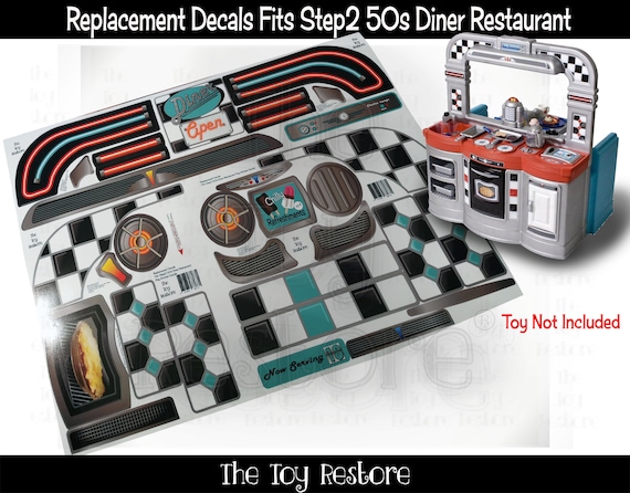 The Toy Restore Replacement Stickers Fits Step2 50s Diner