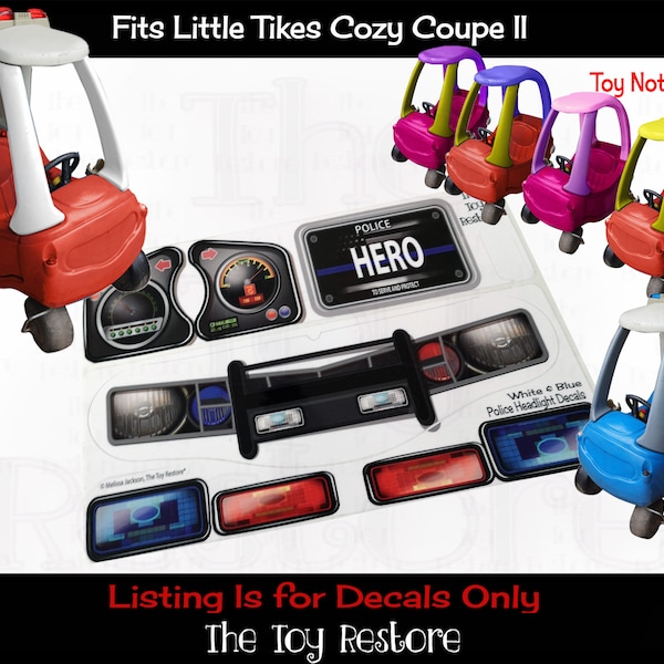 Cozy Coupe Police Car Decal Etsy
