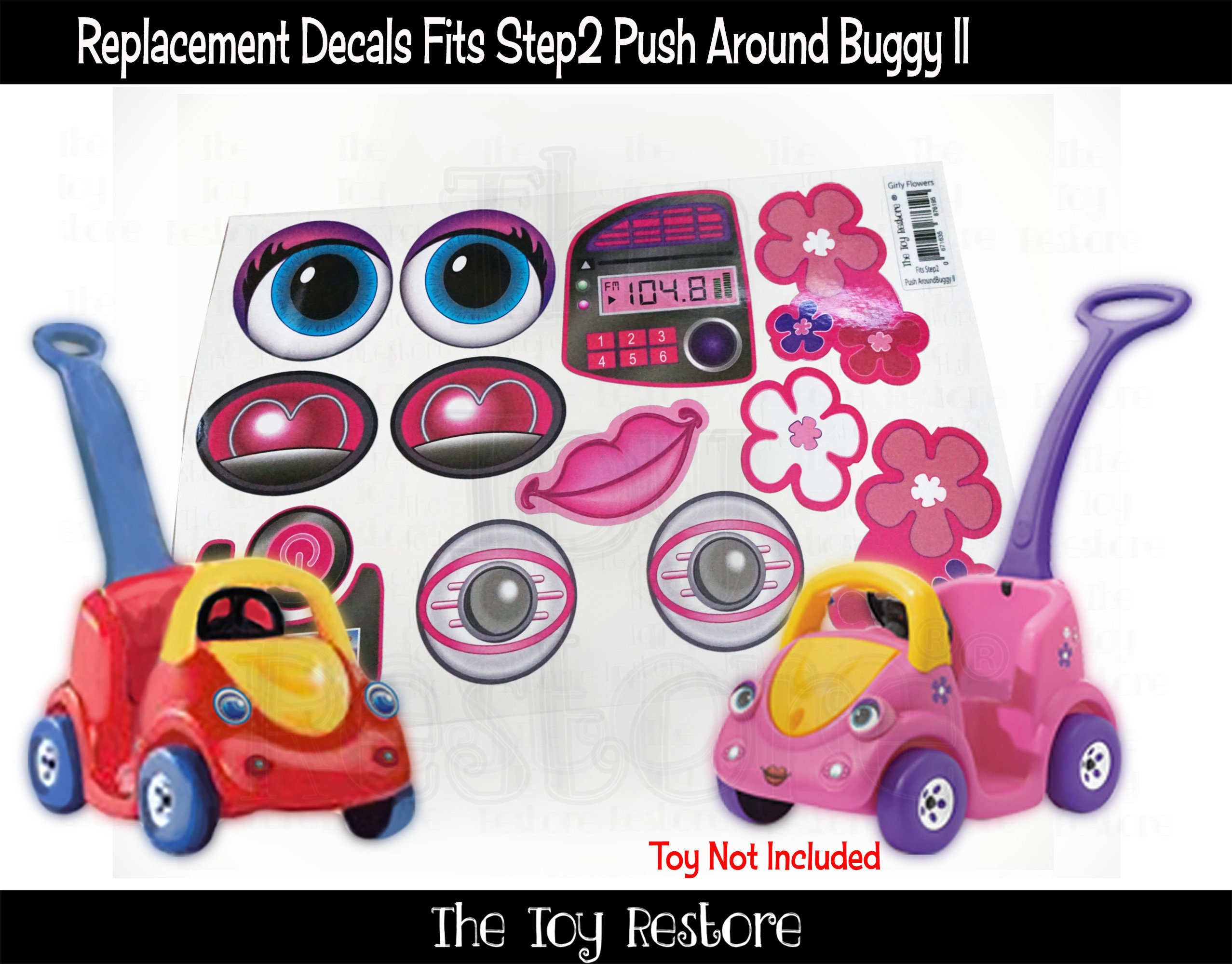 The Toy Restore Replacement Stickers Fits Step2 Push Around Buggy
