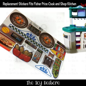The Toy Restore Replacement Stickers Fits Fisher Price Cook and Shop Kitchen #73333