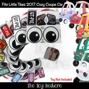 Toy Restore Replacement Stickers fits Little Tikes 2017 Cozy Coupe Car Color Choice