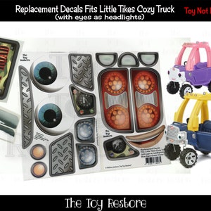 Camo Decals Replacement Stickers for 2017 Little Tikes Tykes Custom Cozy Truck with Eyes as headlights