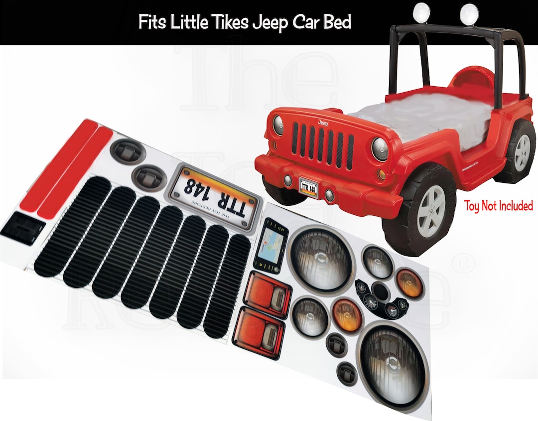The Toy Restore Replacement Stickers Fits Little Tikes Jeep Kids Bed Etsy
